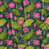 Lotus pichwai Flower fabric wholesaler